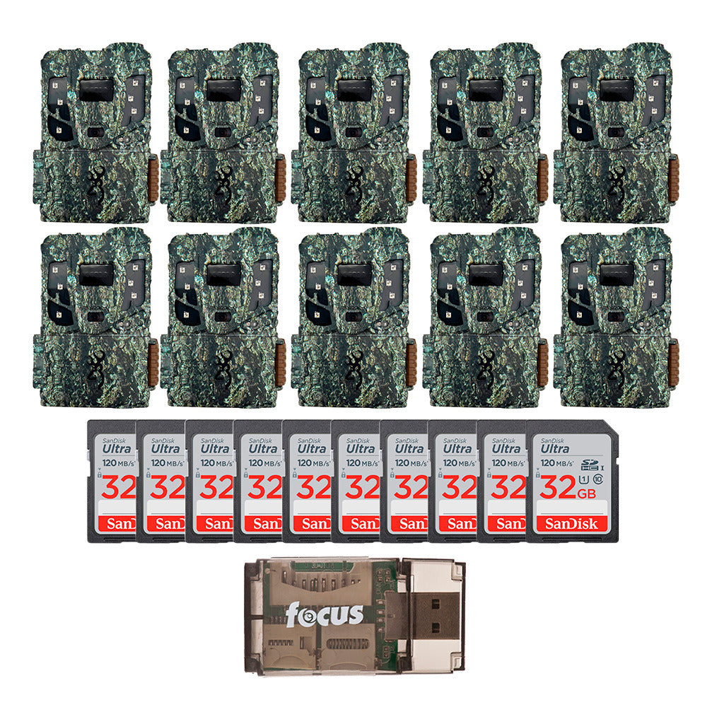 Browning 10PK Pro Scout Max Extreme HD Cellular Trail Camera with 32GB Memory Card and Reader