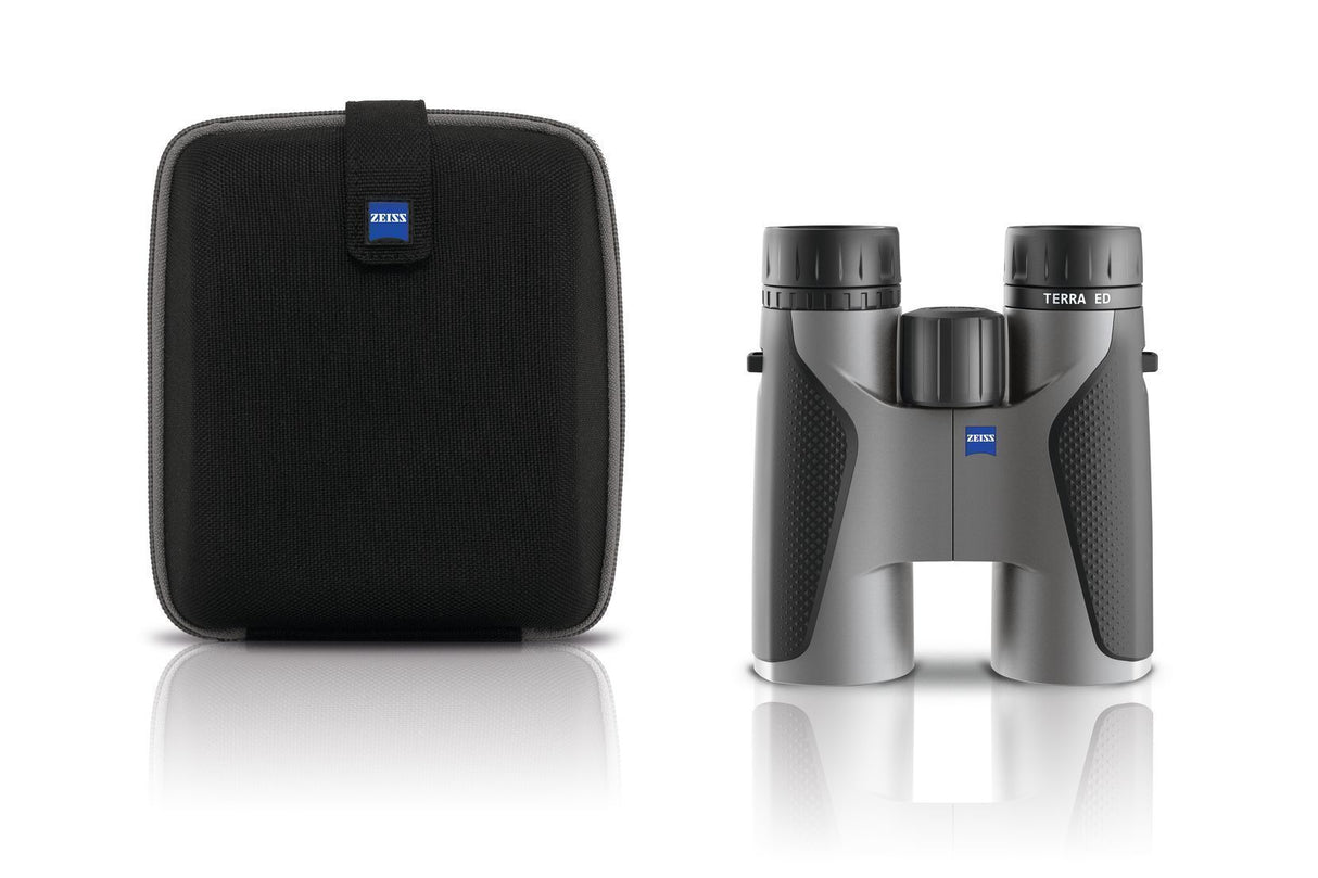 ZEISS 8x42 Terra ED Binoculars (Gray) - Compact and Lightweight Design with Cleaning Kit