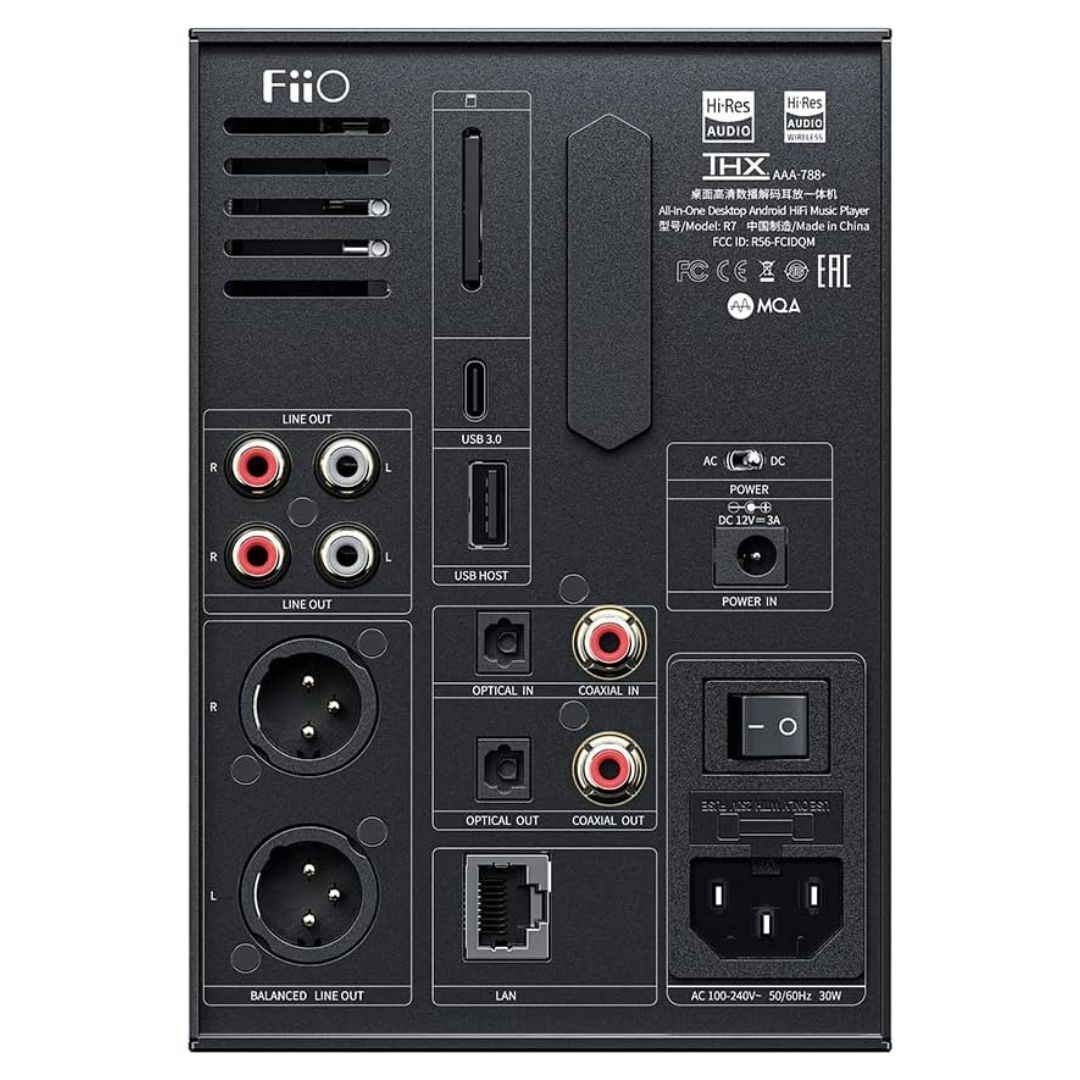 FiiO R7 Snapdragon 660, Android 10, HiFi Streaming Music Player with Bluetooth and Dual USB (Black)