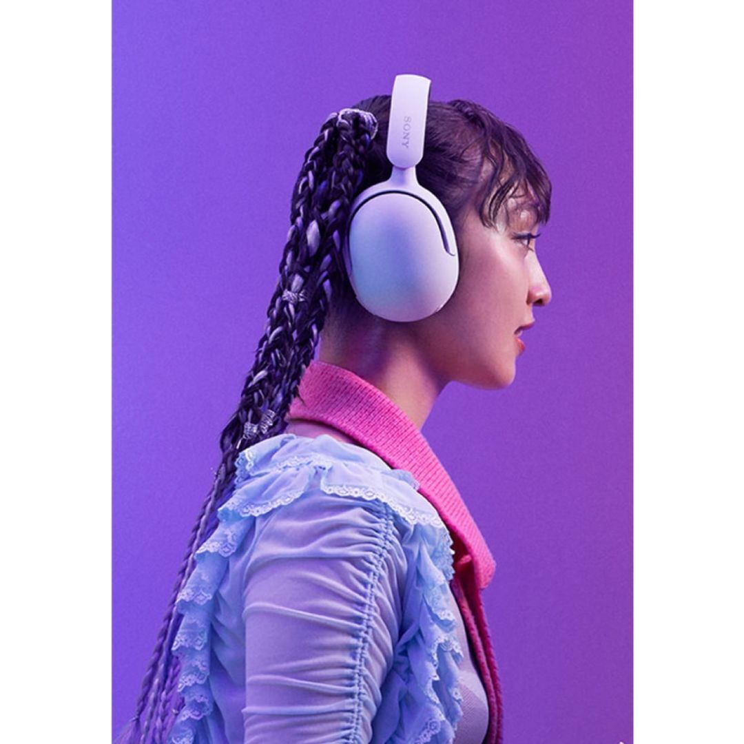 Sony INZONE H5 Wired and Wireless Gaming Headset with 360 Spatial Sound and Lasting Battery (White)
