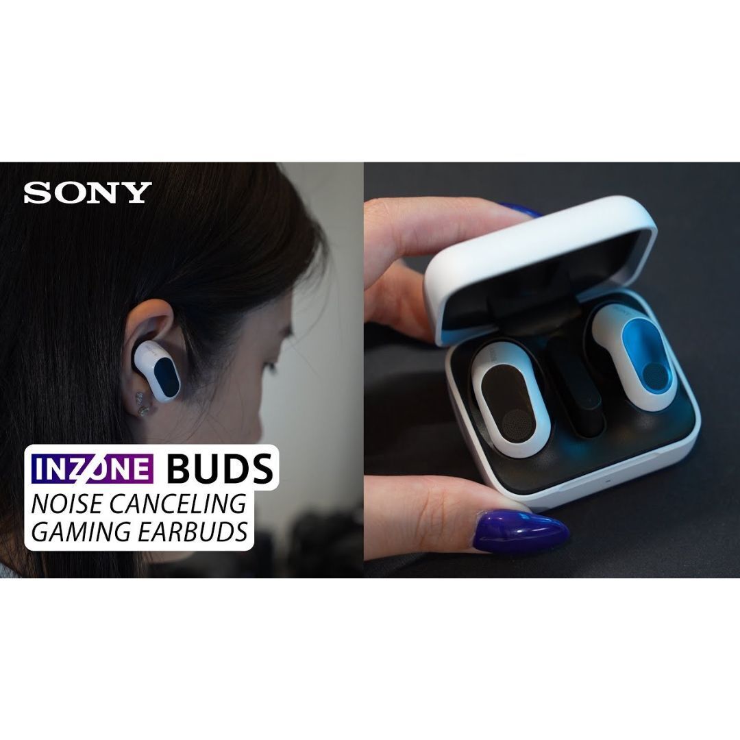 Sony INZONE Buds Truly Wireless Noise Canceling Gaming Earbuds with 360 Spatial Sound (White)