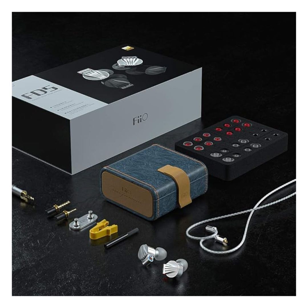 FiiO FD5 Dynamic In-Ear Monitor Earphones with Beryllium DLC Driver and Semi-Open Acoustic Design