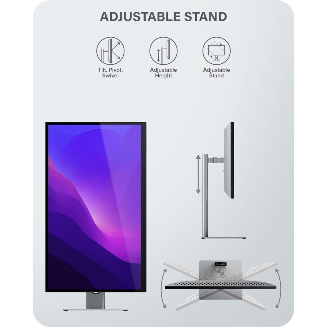 Alogic Clarity 27-Inch UHD 4K Monitor with 8-in-1 Hub, IPS Panel, 600 HDR, and Wall Mountability