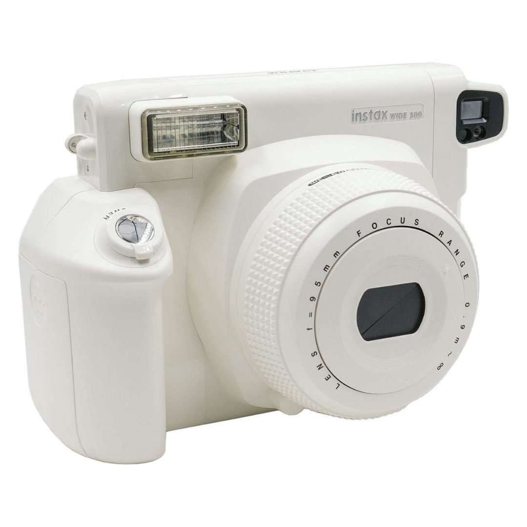 Fujifilm instax WIDE 300 Instant Camera with Close-Up Lens, and Flash and Brightness Control (White)