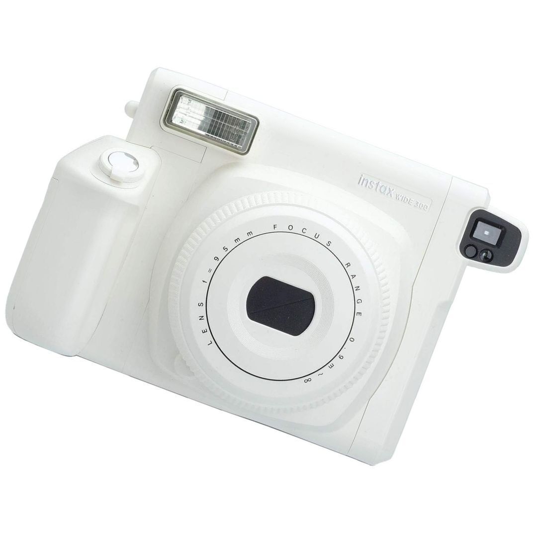 Fujifilm instax WIDE 300 Instant Camera with Close-Up Lens, and Flash and Brightness Control (White)