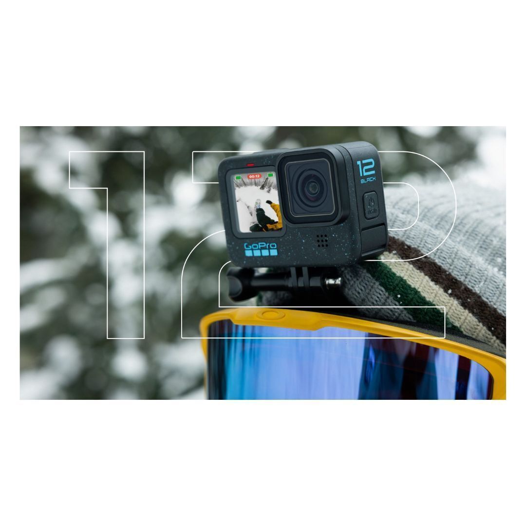 GoPro HERO12 Black Camera with 5.3k Image Quality, 4k Video Resolution, and 8x Slo-Mo