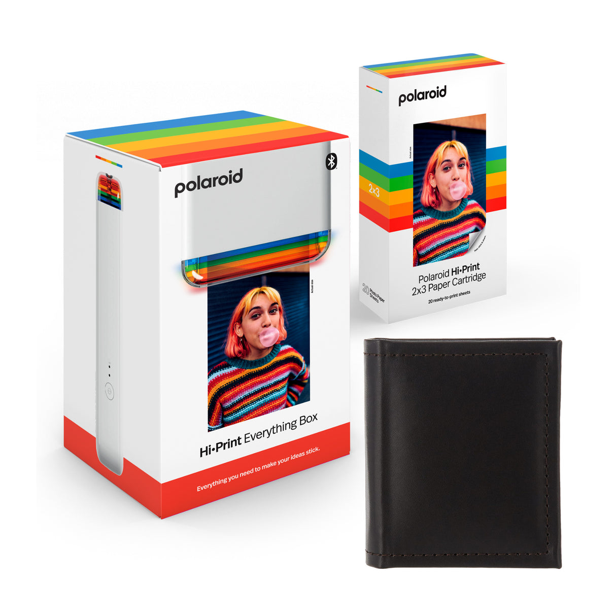 Polaroid Originals Hi-Print 2x3 Inch Pocket Printer with 3 Back Paper and Album