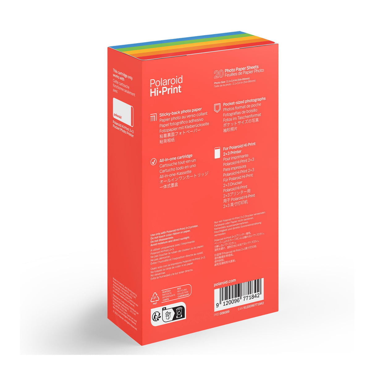 Polaroid Originals Hi-Print 2x3 Inch Pocket Printer with 3 Back Paper and Album