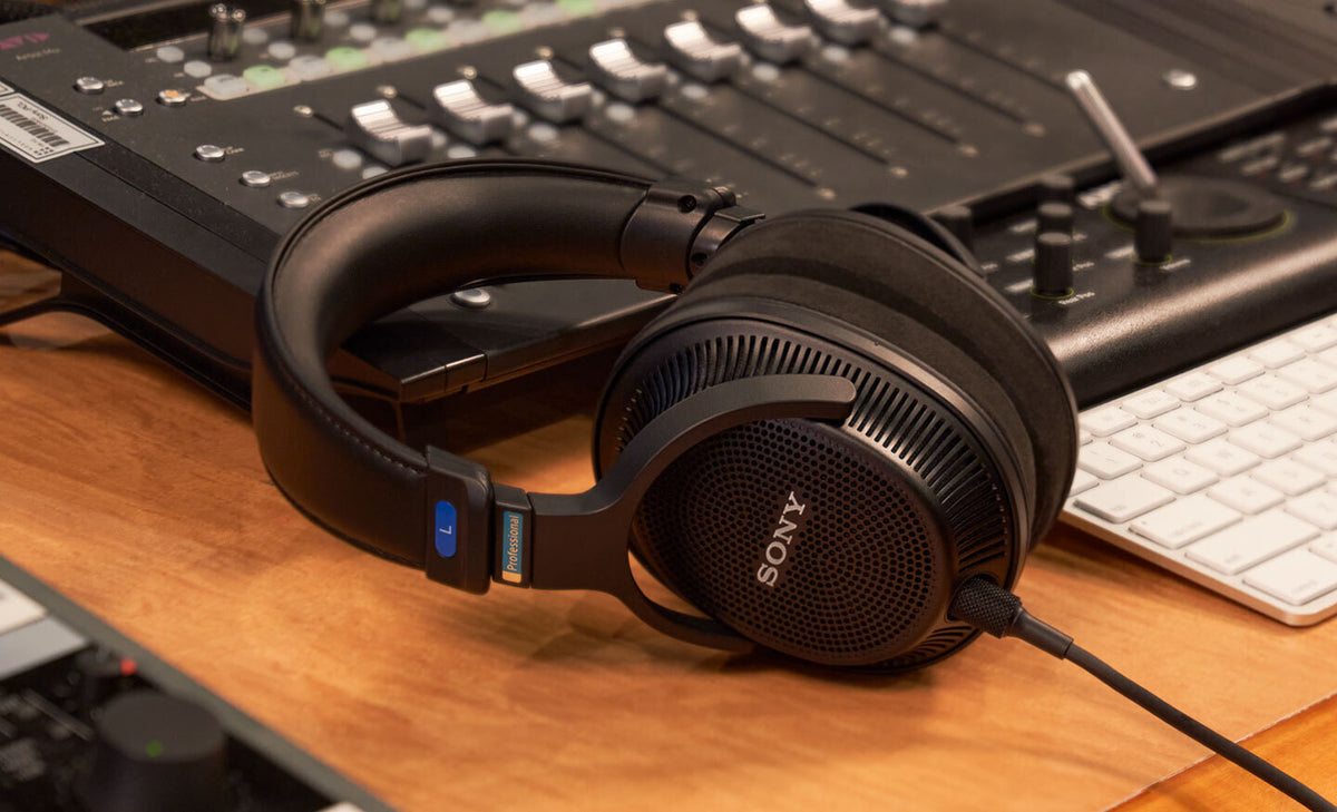 Sony MDR-MV1 Open-Back Reference Monitor Headphones with Hard Shell Case bundle