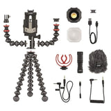 JOBY GorillaPod Mobile Vlogging Kit for Smartphone Vlogging with Wavo Mobile Mic and Beamo LED Light
