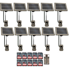 Cuddeback CuddeLink Wireless Trail Camera System with Solar Power Bank, Memory Card Bundle (10-Pack)