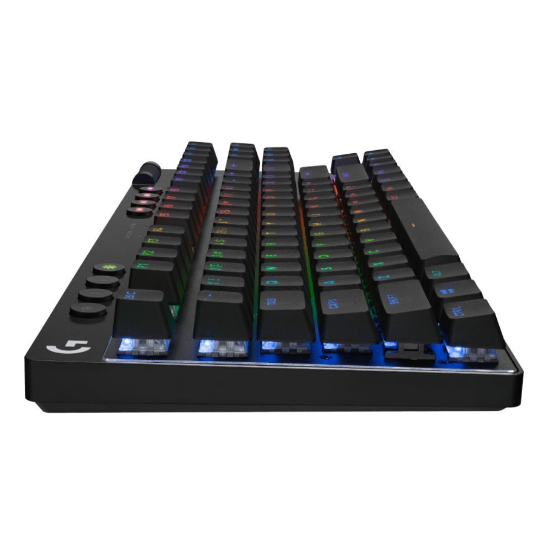 (D) Logitech G PRO X TKL Lightspeed Wireless Gaming Keyboard, Ultra-Portable Tenkeyless Design, Clicky Switches, Black