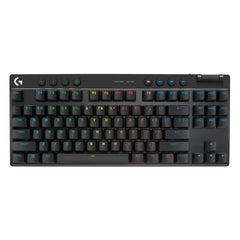 (D) Logitech G PRO X TKL Lightspeed Wireless Gaming Keyboard, Ultra-Portable Tenkeyless Design, Clicky Switches, Black