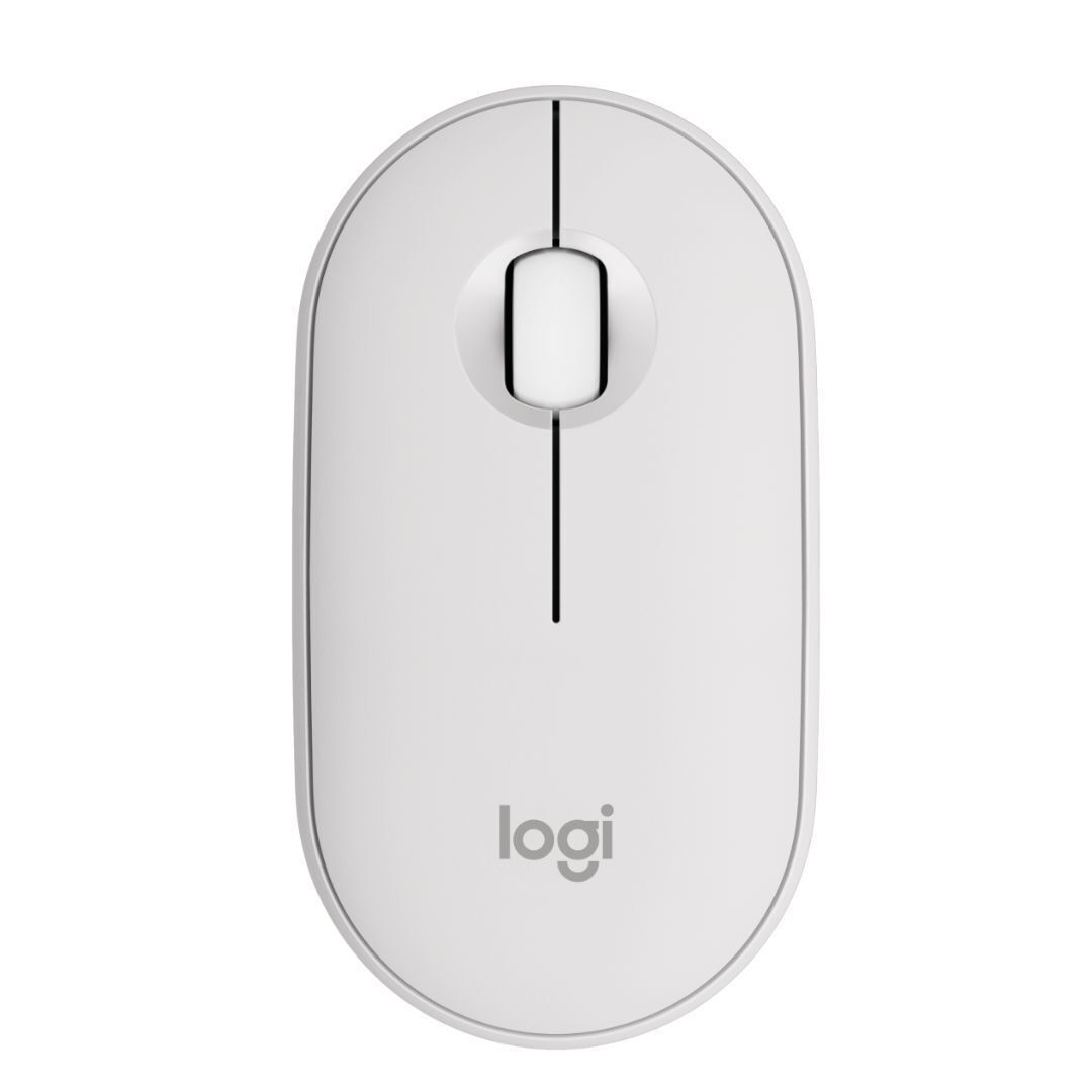 Logitech Pebble Slim Bluetooth Wireless Mouse 2 M350S, Tonal White