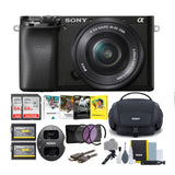 Sony Alpha a6100 APS-C Mirrorless Interchangeable-Lens Camera with 16-50mm Lens (Black) Bundle