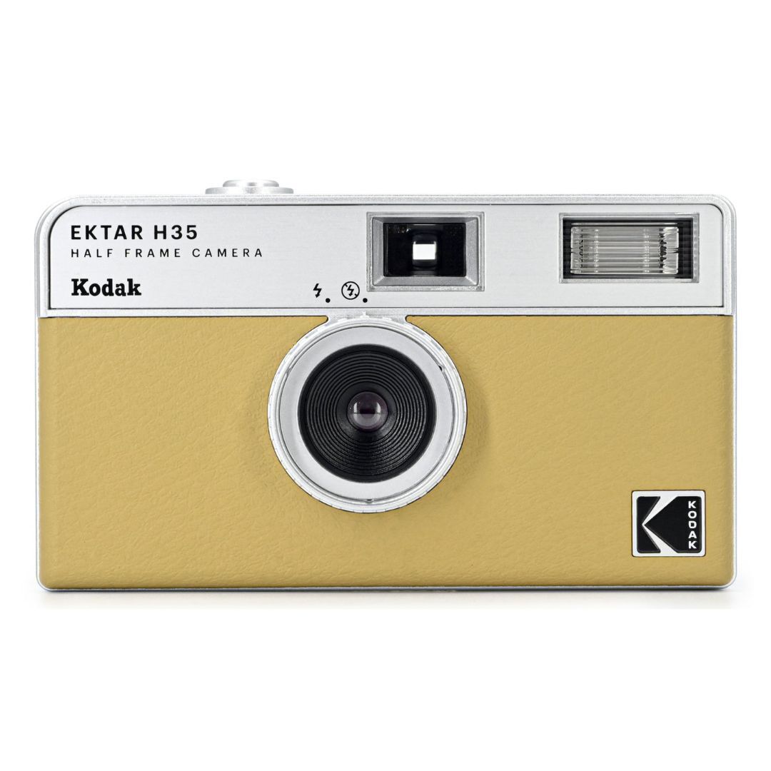 Kodak Ektar H35 Half Frame Film Camera with Built-In Flash and Lightweight Body (Sand)
