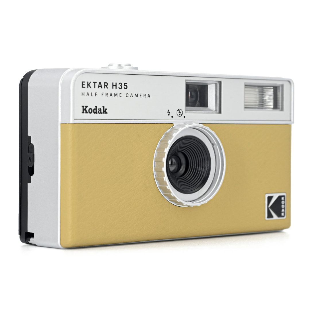 Kodak Ektar H35 Half Frame Film Camera with Built-In Flash and Lightweight Body (Sand)