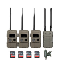 Cuddeback CuddeLink Wireless 3rd Gen Trail Cameras with Cell Home Trail Camera Bundle (3-Pack)