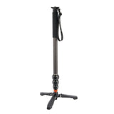3 Legged Thing Legends Lance 4-Section Carbon Fiber Monopod with DocZ Foot Stabilizer Kit (Darkness)