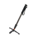 3 Legged Thing Legends Lance 4-Section Carbon Fiber Monopod with DocZ Foot Stabilizer Kit (Darkness)