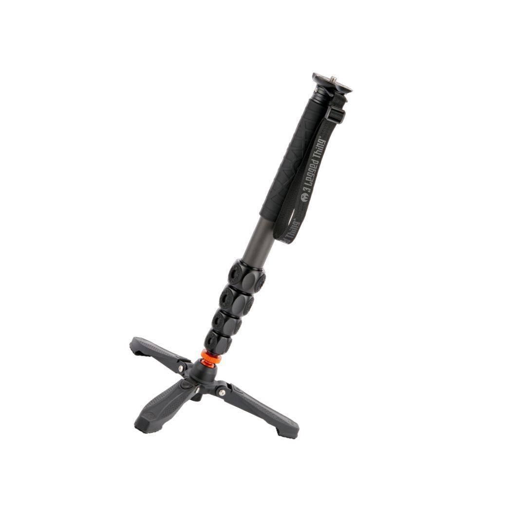 3 Legged Thing Legends Alana Carbon Fiber Travel-Friendly Monopod Kit with Docz (Darkness)