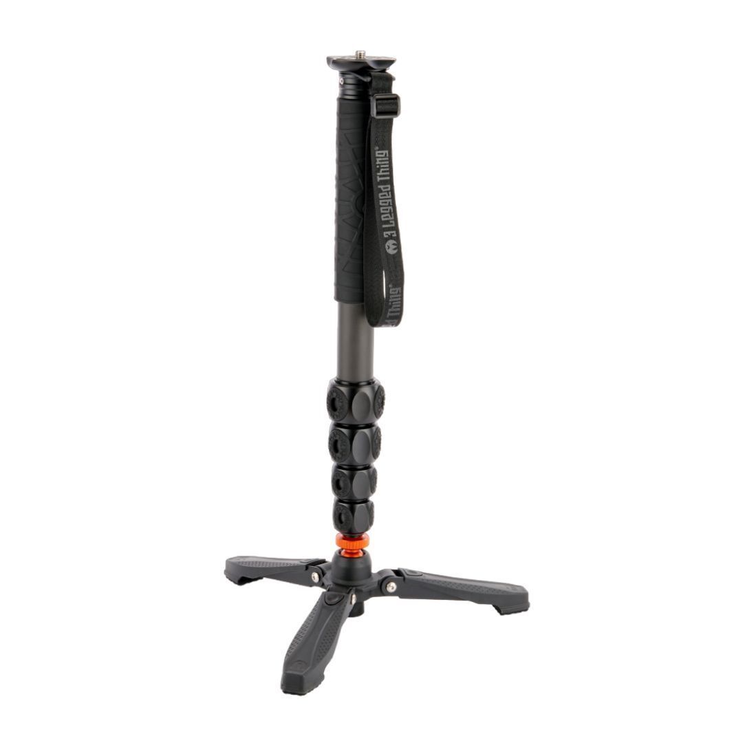 3 Legged Thing Legends Alana Carbon Fiber Travel-Friendly Monopod Kit with Docz (Darkness)