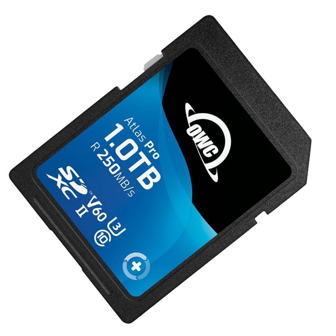 OWC 1.0 TB Atlas Pro High-Performance SDXC UHS-II V60 Memory Card for DSLR and Mirrorless Functions