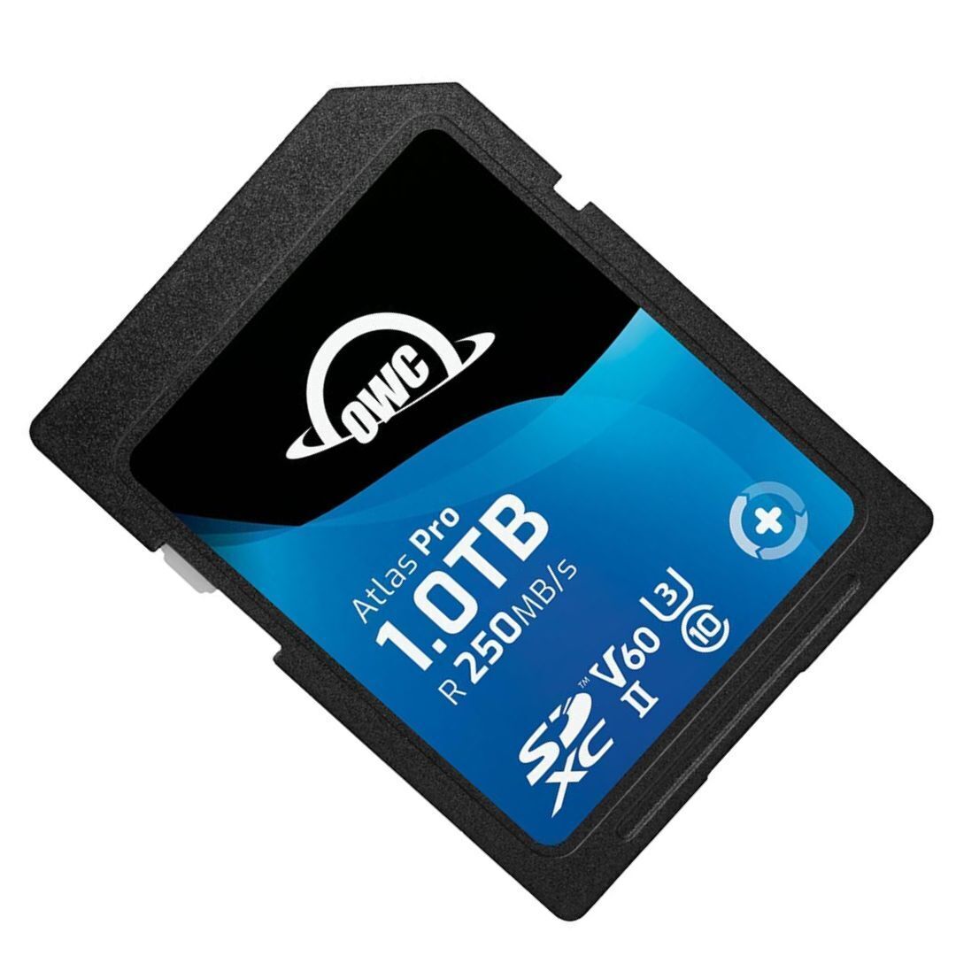 OWC 1.0 TB Atlas Pro High-Performance SDXC UHS-II V60 Memory Card for DSLR and Mirrorless Functions