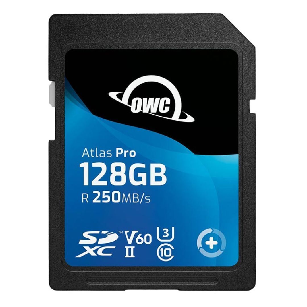 OWC 128GB Atlas Pro SDXC V60 UHS-II Memory Card for Advanced DSLR and Mirrorless Functions