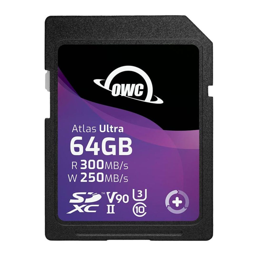 OWC 64GB Atlas Ultra SDXC V90 UHS-II Memory Card for DSLR and Mirrorless Operations
