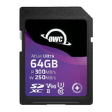 OWC 64GB Atlas Ultra SDXC V90 UHS-II Memory Card for DSLR and Mirrorless Operations