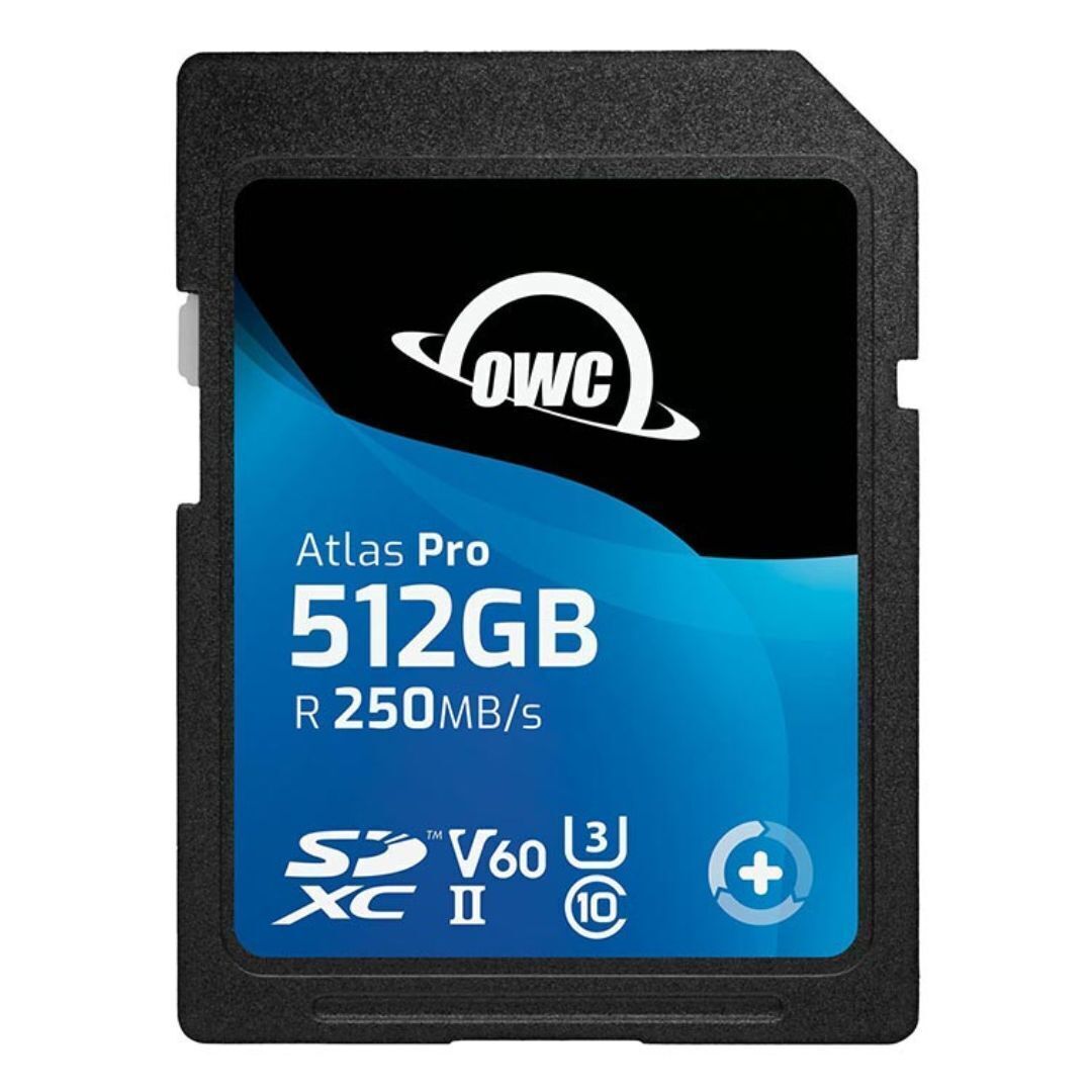 OWC 512GB Atlas Pro High-Performance SDXC UHS-II V60 Memory Card for DSLR and Mirrorless Functions