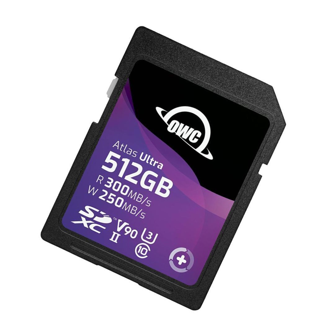 OWC 512GB Atlas Ultra SDXC V90 UHS-II Memory Card for DSLR and Mirrorless Functions