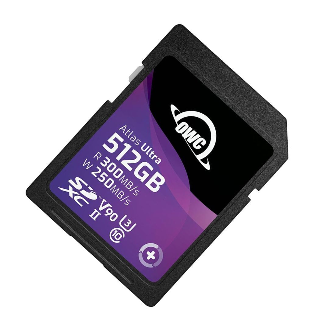 OWC 512GB Atlas Ultra SDXC V90 UHS-II Memory Card for DSLR and Mirrorless Functions