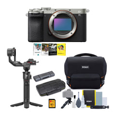 Sony a7C II Mirrorless Camera (Silver) with DJI RS 3 Mini Touchscreen Gimbal Stabilizer