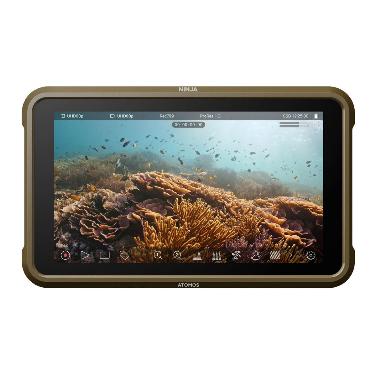 Atomos Ninja 5.2" 4K HDMI Recording Monitor with Accessories Kit (Batteries, Fast Charger, Sun Hood,