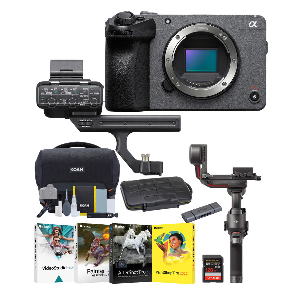 Sony FX30 Cinema Line Digital Camera with XLR Unit and DJI RS 3 Gimbal Stabilizer Bundle