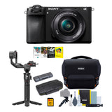 Sony a6700 Mirrorless Camera with 16-50mm Lens with Gimbal Stabilizer, and Accessory Kit