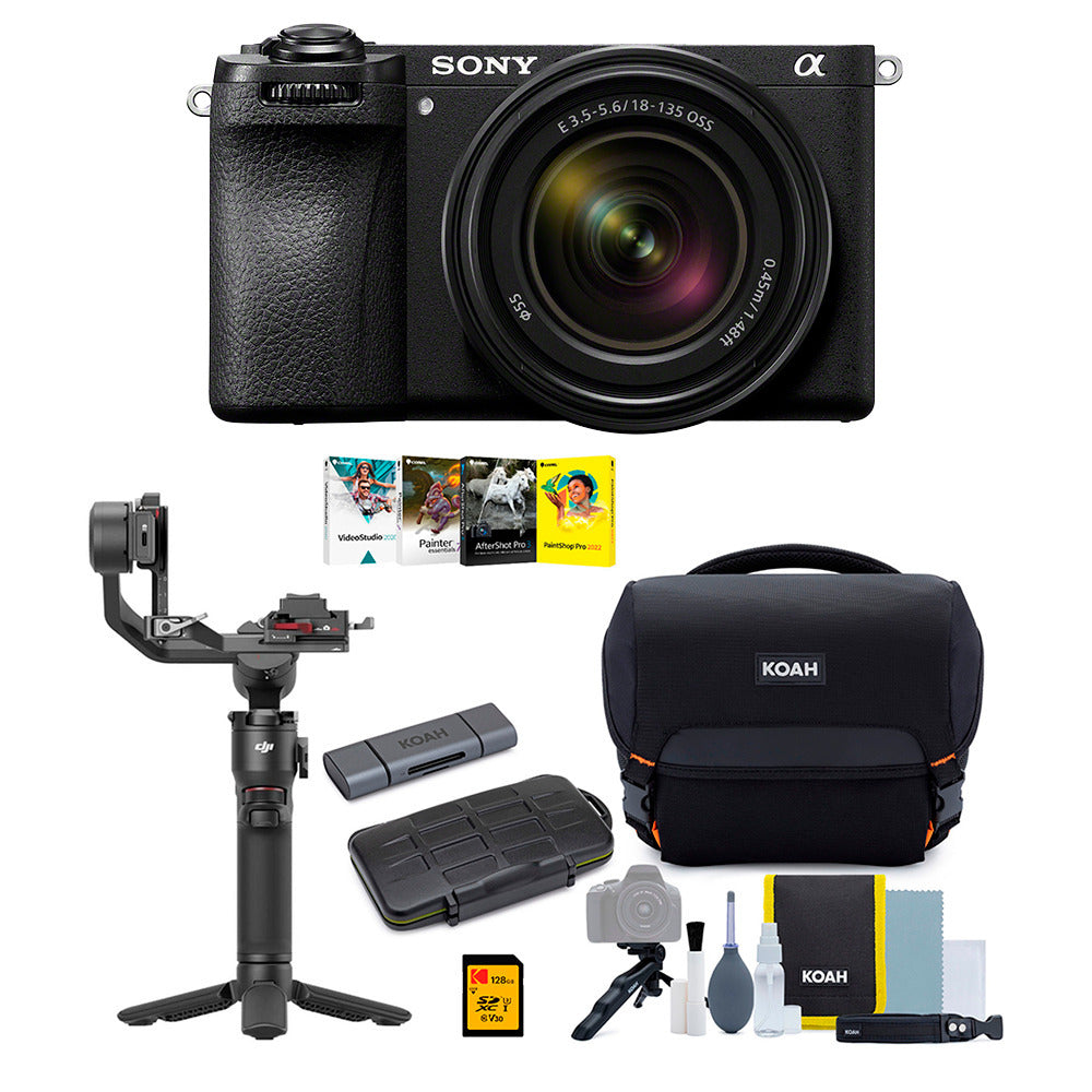 Sony a6700 Mirrorless Camera with 18-135mm Lens and DJI RS 3 Mini Gimbal Stabilizer Bundle