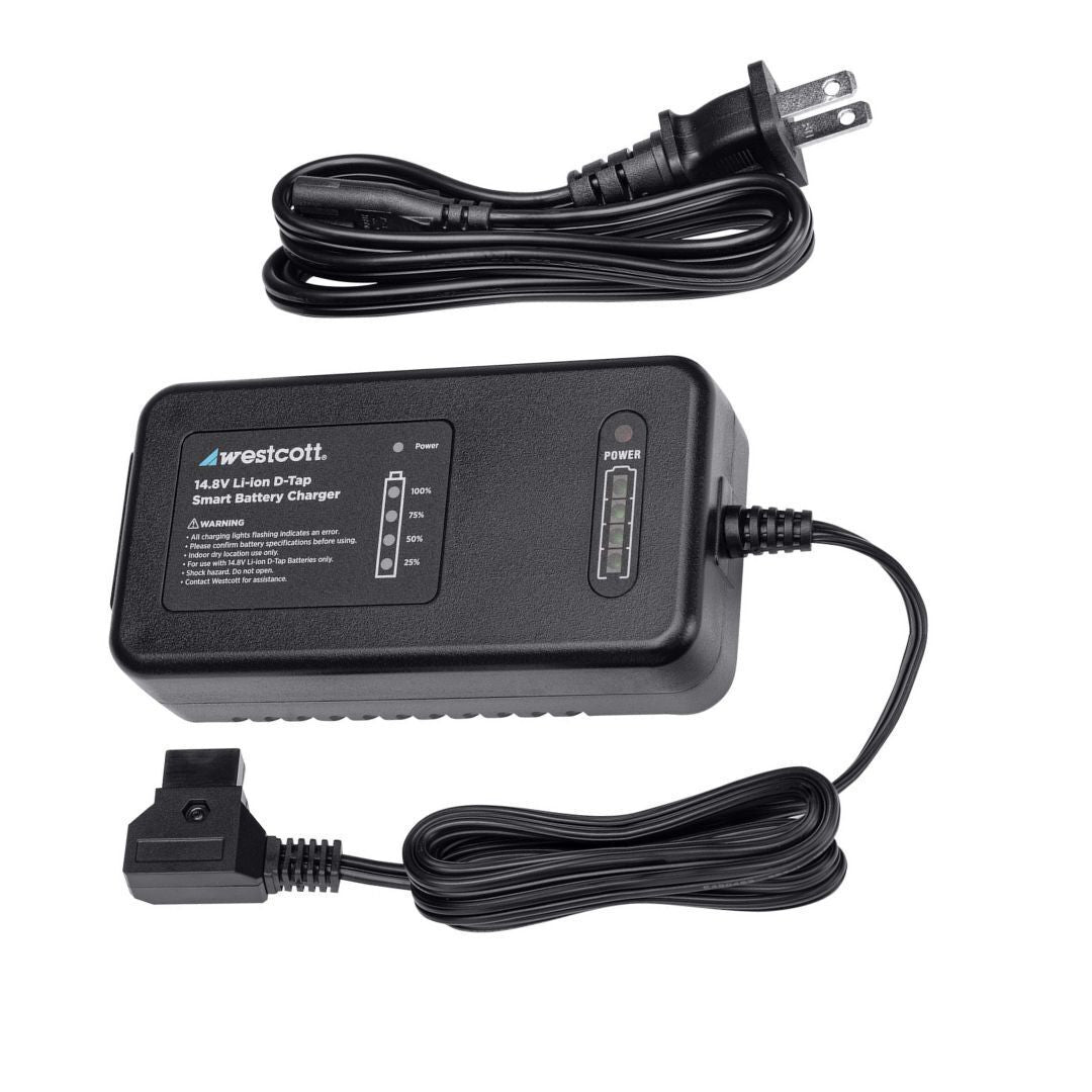 Westcott 14.8V D-Tap Li-Ion Battery Charger with Smart Charging Technology