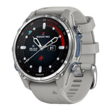 Garmin Descent Mk3 Watch Style-Dive Computer (43mm, Stainless Steel with Fog Gray Silicone Band)