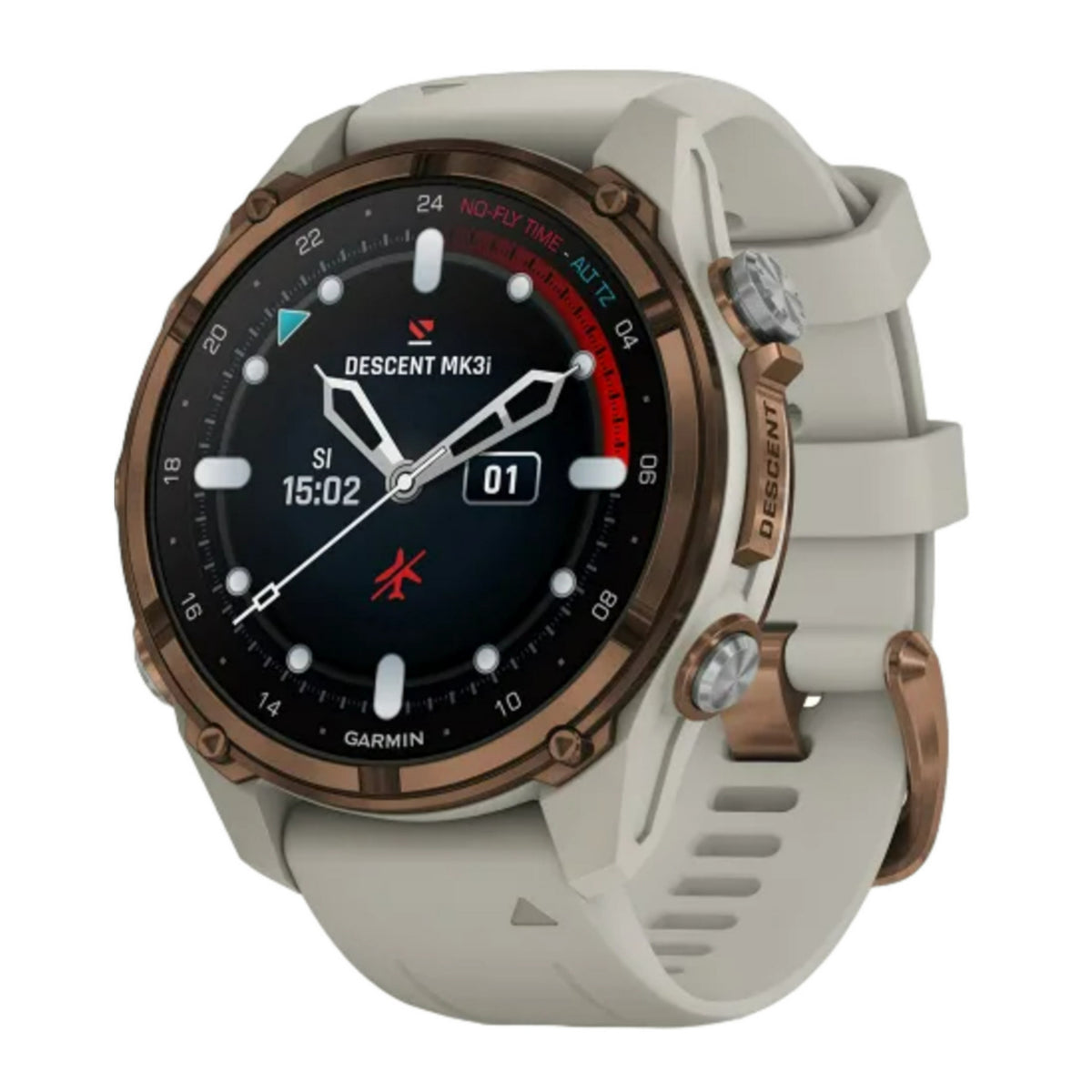 Garmin Descent Mk3i Watch Style-Dive Computer (43mm, Bronze PVD Titanium with French Gray Band)