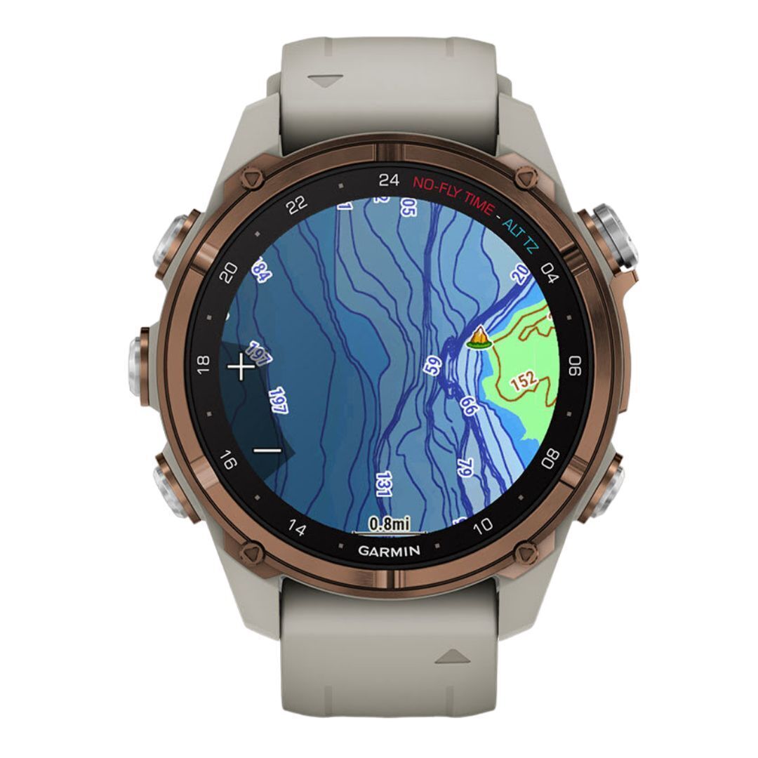 Garmin Descent Mk3i Watch Style-Dive Computer (43mm, Bronze PVD Titanium with French Gray Band)