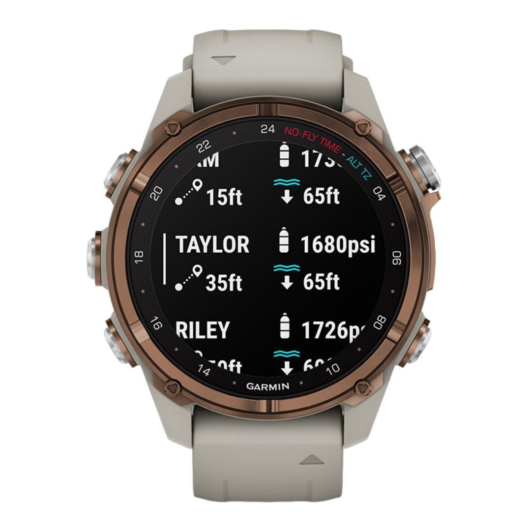 Garmin Descent Mk3i Watch Style-Dive Computer (43mm, Bronze PVD Titanium with French Gray Band)