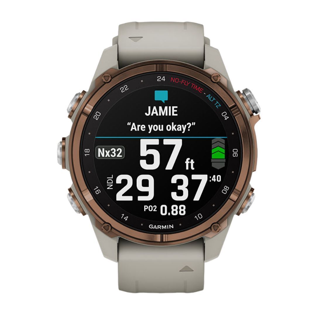 Garmin Descent Mk3i Watch Style-Dive Computer (43mm, Bronze PVD Titanium with French Gray Band)