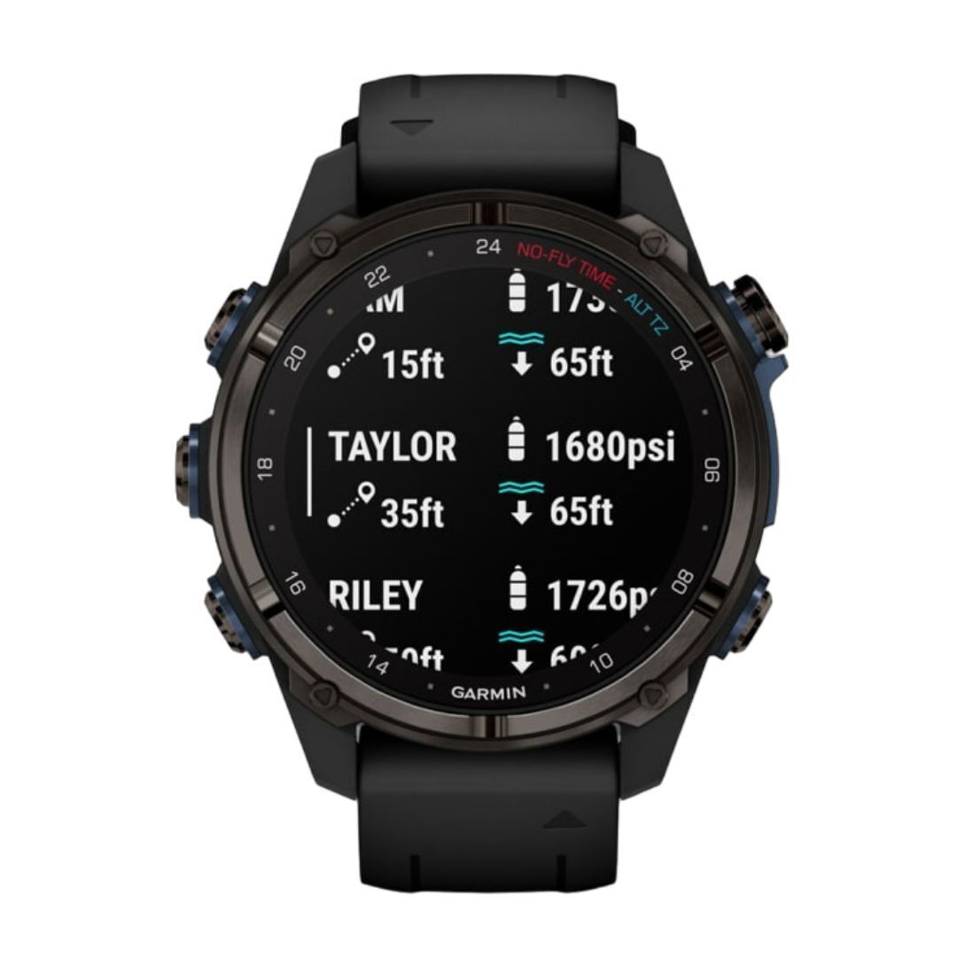 Garmin Descent Mk3i Watch Style-Dive Computer (43mm, Carbon Gray Titanium with Black Silicone Band)