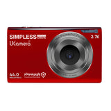 Samvix UCamera S7 Kosher 44MP Digital Camera with Video, No Wifi, No Bluetooth (Red)