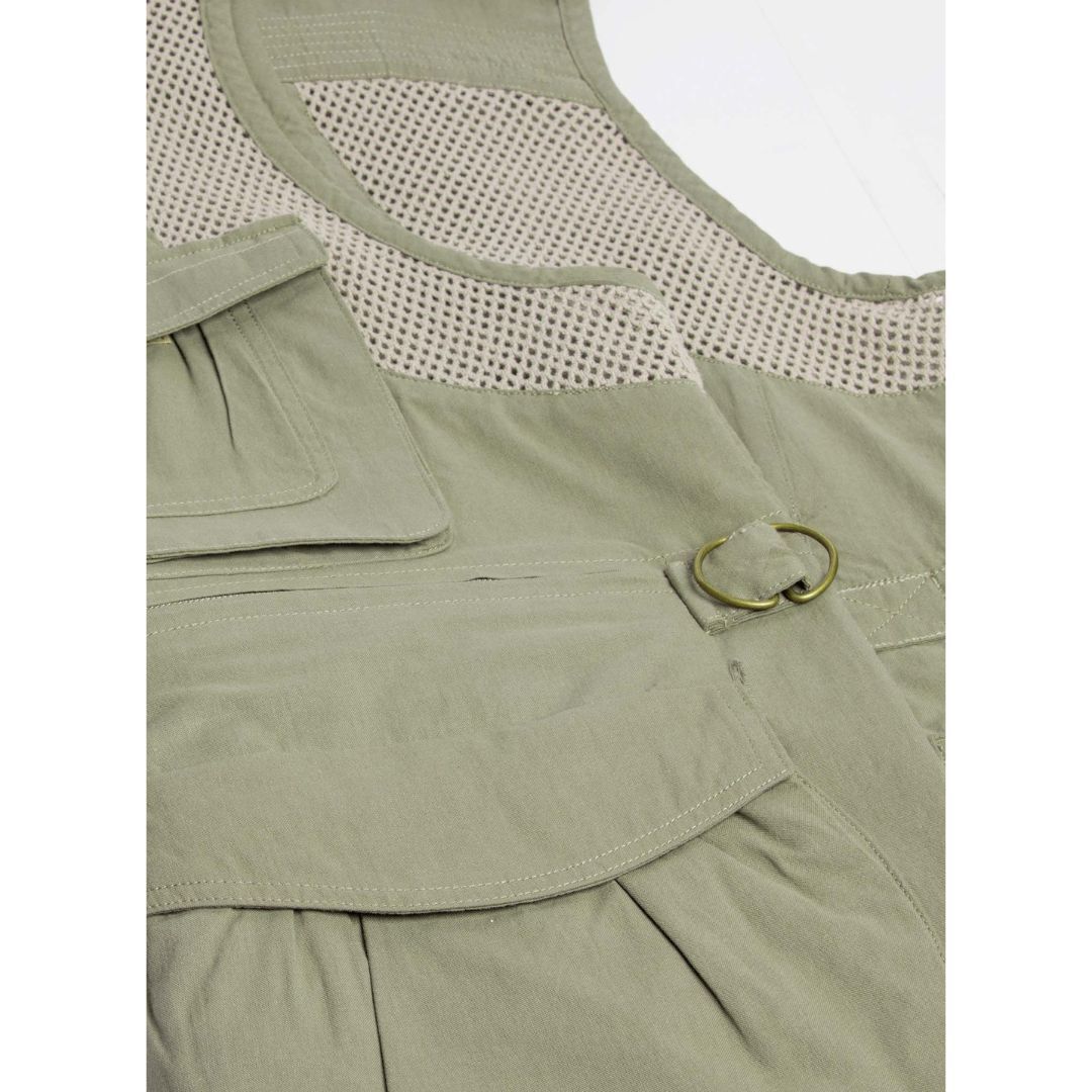 DOMKE PhoTOGS Vest with 100 Percent Cotton, 12 Pockets and Padded Collar (Sand, Medium Size)
