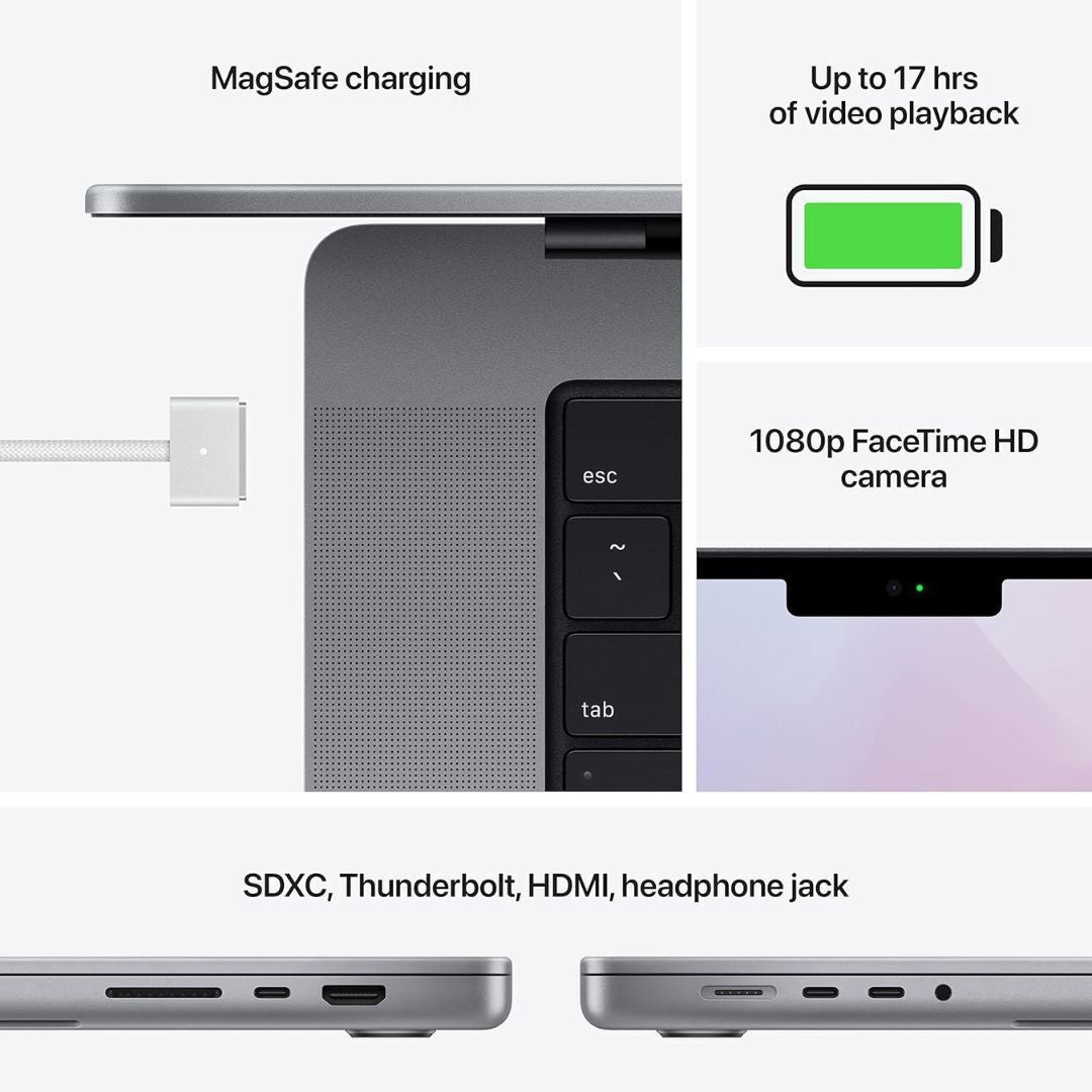 Apple MacBook Pro 14" with M1 Pro Chip, 16GB RAM, 512GB SSD, Silver (Certified Refurbished)
