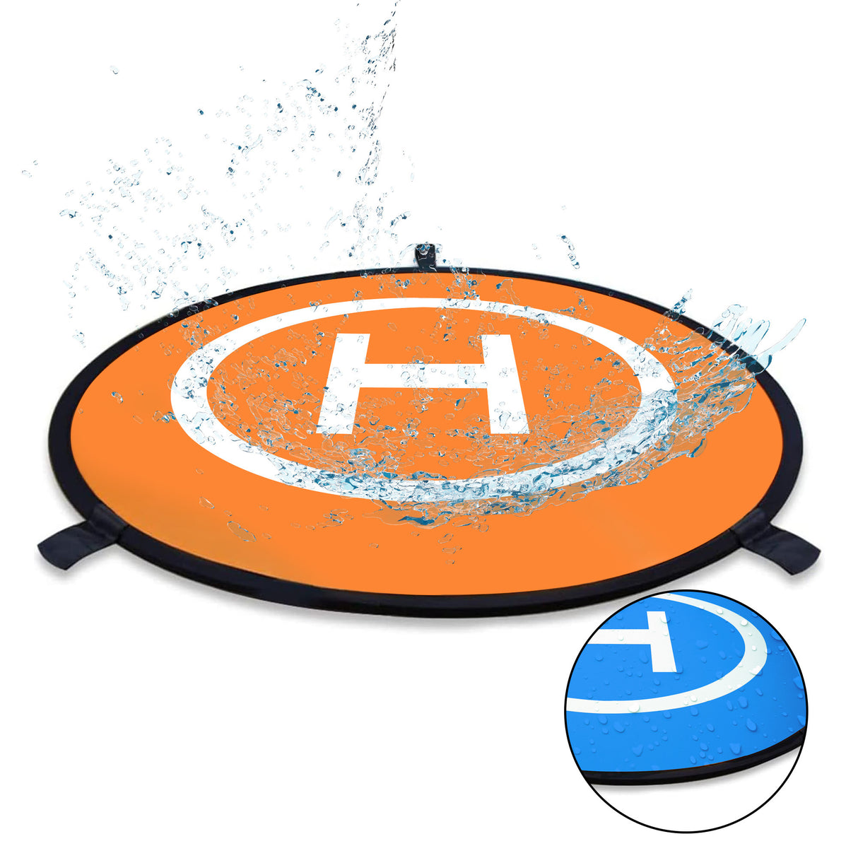 Focus Camera 30 inch Double-Sided Drone Landing Pad with Carrying Case for Universal FPV Quadcopters